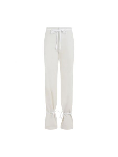 Białe proste spodnie Lemaire