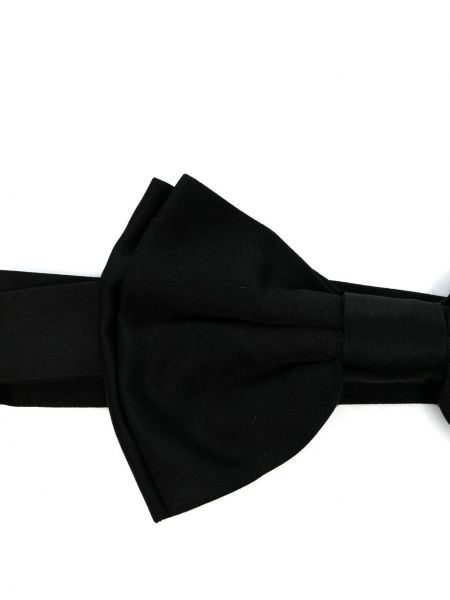 Satynowy krawat z kokardką Boglioli czarny