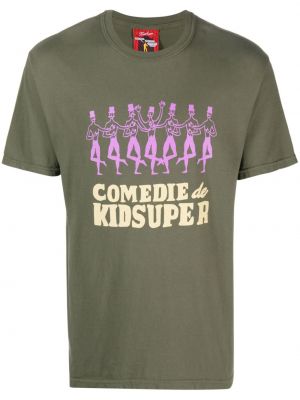 T-shirt aus baumwoll mit print Kidsuper grün