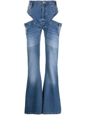 Jeansy bawełniane Egonlab niebieskie