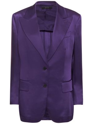 Chaqueta de raso Tom Ford violeta