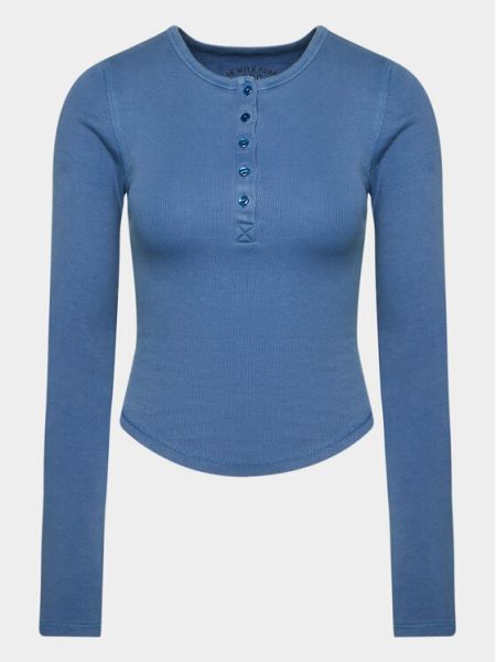 Блуза slim Bdg Urban Outfitters синьо