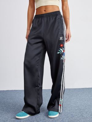 Спортивные штаны в цветочек Adidas Originals черные