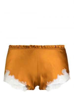 Čipkované hodvábne nohavičky Carine Gilson oranžová