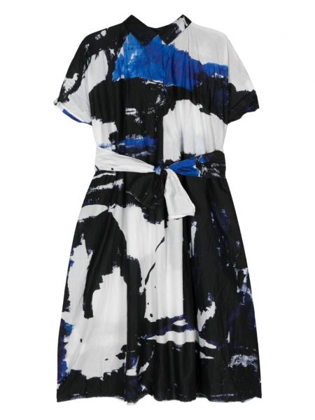 Bavlněné šaty s potiskem s abstraktním vzorem Daniela Gregis