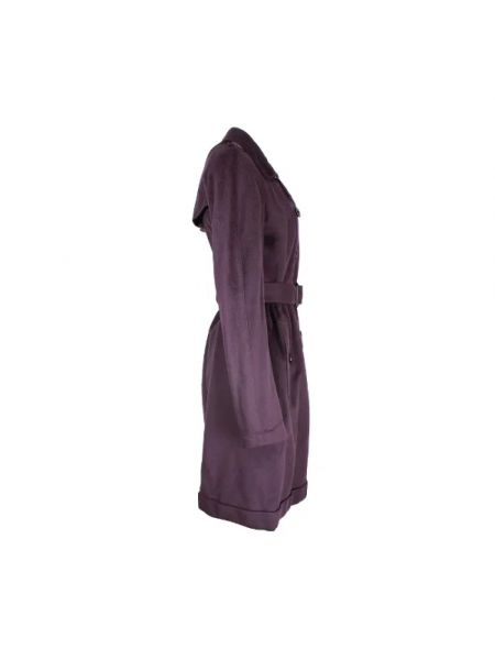Płaszcz wełniany Burberry Vintage fioletowy