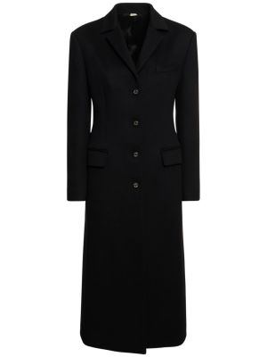 Μάλλινο παλτό Gucci μαύρο