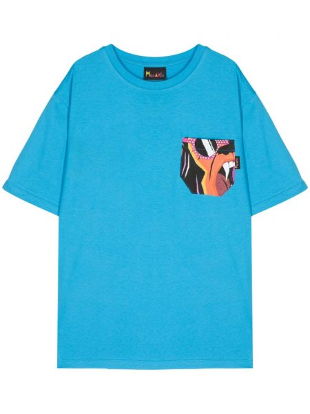 T-shirt Mauna Kea bleu