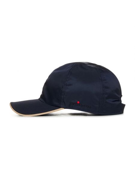 Nylonowa czapka z daszkiem Kiton niebieska