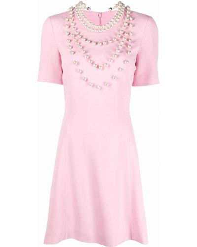Vestido con perlas Moschino rosa