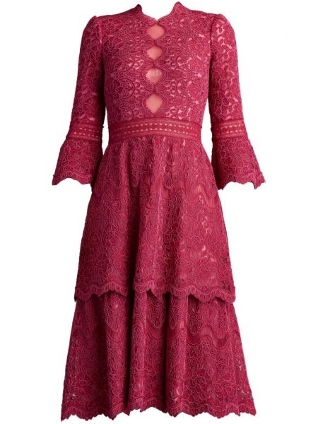 Ausgestelltes kleid mit stickerei Tadashi Shoji pink