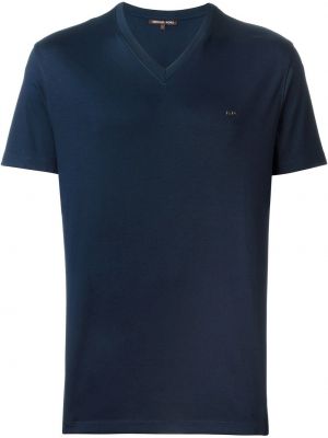 T-shirt mit v-ausschnitt Michael Kors blau