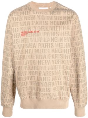 Sweatshirt aus baumwoll mit print Helmut Lang braun