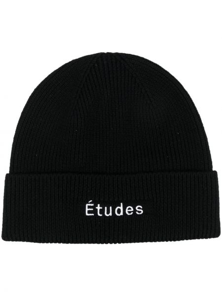 Siuvinėtas kepurė Etudes juoda