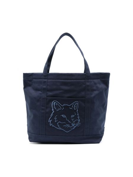 Shopper handtasche mit taschen Maison Kitsuné blau