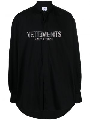 Риза Vetements черно
