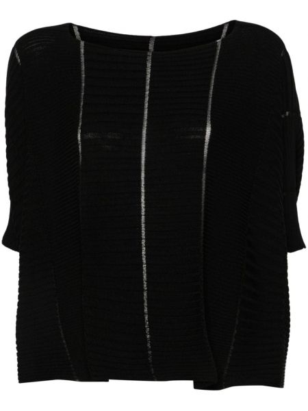 Kort sweater Issey Miyake sort