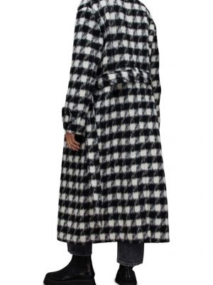 Oversized gyapjú kabát Allsaints fekete