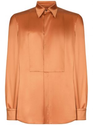 Svilena srajca Dolce & Gabbana oranžna