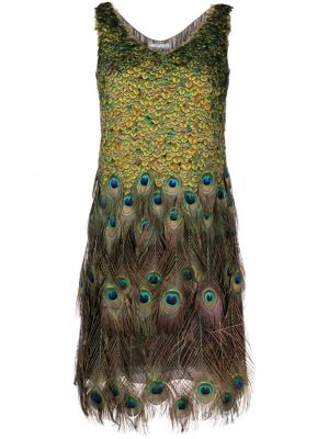 Šaty z peří Prada Pre-owned zelené