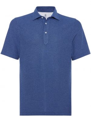 Поло тениска Brunello Cucinelli синьо
