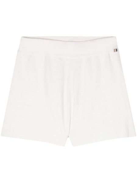 Shorts de sport en cachemire en tricot Extreme Cashmere blanc