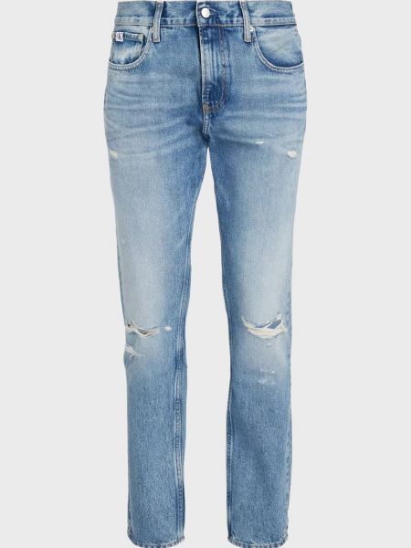 Прямі джинси Calvin Klein Jeans блакитні
