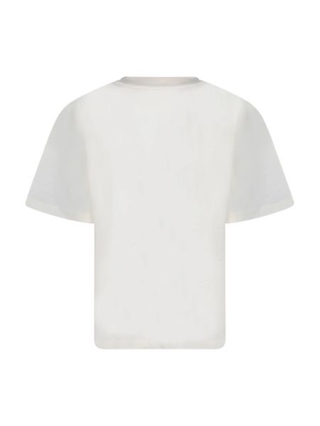 Camiseta con bolsillos de tweed Moncler blanco