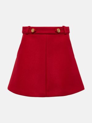 Vlněné mini sukně Redvalentino červené