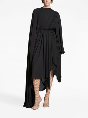 Asimetriškas midi suknele Balenciaga juoda