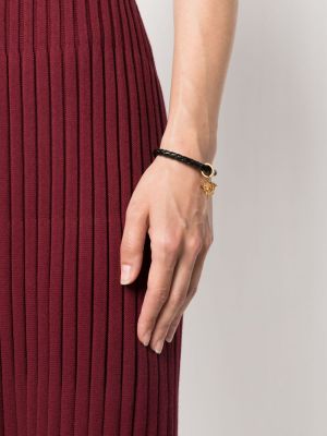Bracelet en cuir tressé Versace