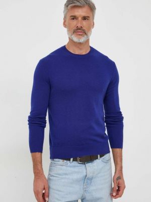 Kašmírový svetr United Colors Of Benetton modrý