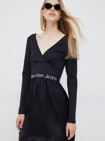 Mini haljina Calvin Klein Jeans crna