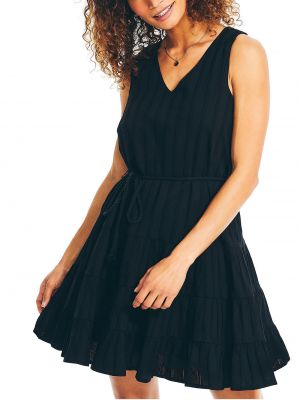 Женское многоярусное платье с v-образным вырезом Nautica черный