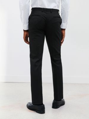 Шерстяные брюки слим K.i.n черные