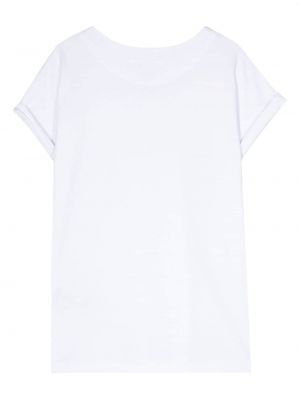T-shirt en coton col rond Eleventy blanc