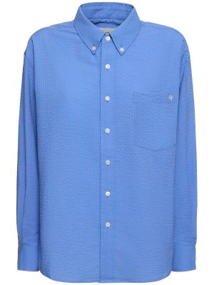 Hemd aus baumwoll Dunst blau