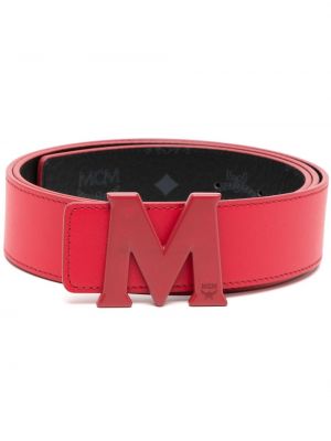 Cintura con fibbia reversibile Mcm rosa