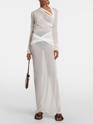 Sukienka długa tiulowa Jacquemus biała
