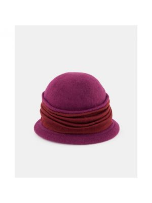 Sombrero de lana plisado de granate Seeberger granate