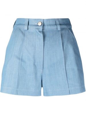 Hög midja jeansshorts Raquette blå