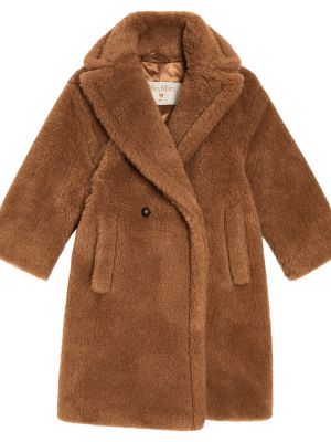 Silke teddy frakk for jenter Max Mara Kids brun