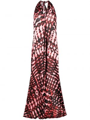 Šaty s potiskem s abstraktním vzorem Gianluca Capannolo červené