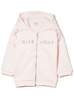 Trykt zip hettegenser for jenter Givenchy Kids rosa