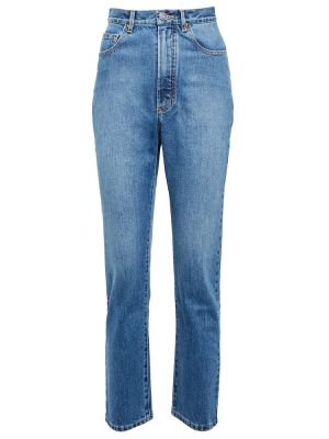 Skinny džíny s vysokým pasem Alaã¯a modré