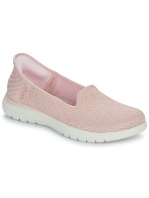Pantofi slip-on Skechers roz