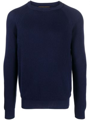 Пуловер с кръгло деколте Moorer синьо