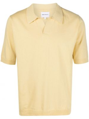 Polo majica s v-izrezom Norse Projects žuta