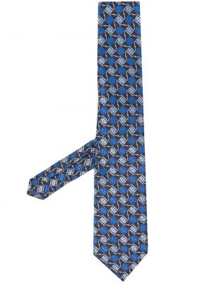 Jacquard selyem nyakkendő nyomtatás Etro kék