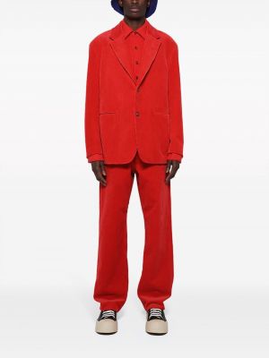 Spodnie sportowe sztruksowe Zegna czerwone